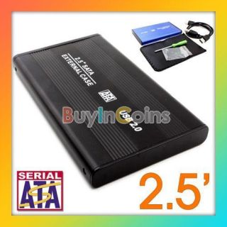 USB 2 0 2 5 SATA HDD Hard Disk Drive w Enclosure Case