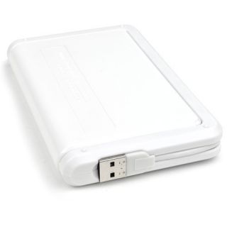  External SATA HDD Hard Drive Enclosure White Supports Up to 1TB