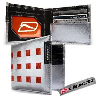 Ducti Hybrid Bi Fold Wallet Duct Tape Red Checker New