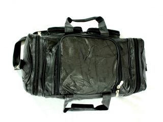 Buffalo Leather Duffel Bag Black Italian Leather Tote Bag with