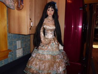 Donna Rubert Cheyenne 36 tall w/stand porcelain doll (Paradise