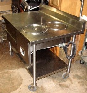 Stainless Steel Heated Donut Finishing Glazing Table