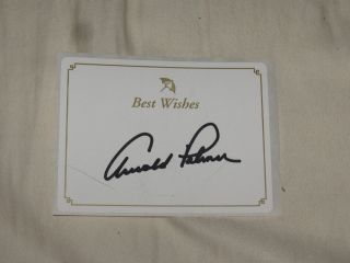 Arnold Palmer Authentic Hand Signed Bookplate Golf HOF Autograph Auto