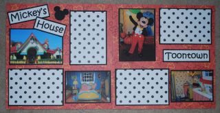 Disney Premade Scrapbook Pages Mickeys House Toontown New