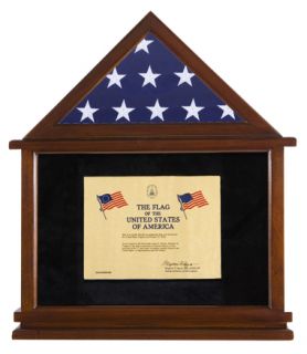 USA America Flag Certificate Display Case Shadow Box High Quality New