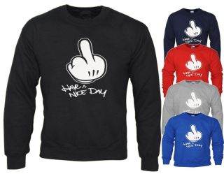  Mickey Mouse Hands Sweatshirt Have A Nice Day Jumper YMCMB Dope