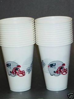 NFL Disposable Plastic Cups, New England Patriots, NEW