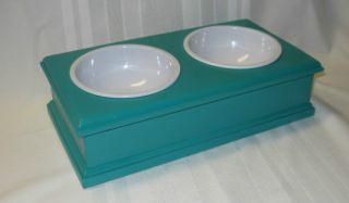 SMALL DOUBLE DISH DOG OR CAT FEEDER