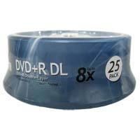 New Windata 25 8x Silver Double Dual Layer DVD R DL8X 8 5GB 240 Minute