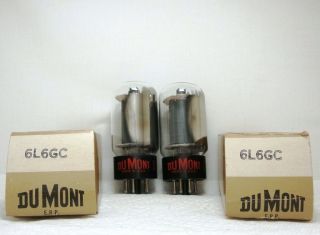 Dumont 6L6GC Tubes by GE NOS NIB Mint Matched Pair 1972 el37 6L6 Rare