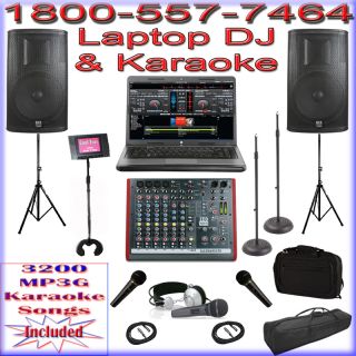  SOUND SYSTEM WITH LATOP W/1 TB KARAOKE MUSIC CLUB/DJ READY
