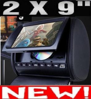 2X 9 Car Headrest Sony DVD Player Game USB CD SD GPS