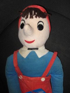 Vintage Pinocchio Felt Douglas Cuddle Toy N H Orig Tag