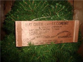 Lonesome Dove Sign Hat Creek Mini Ornament Western Sign