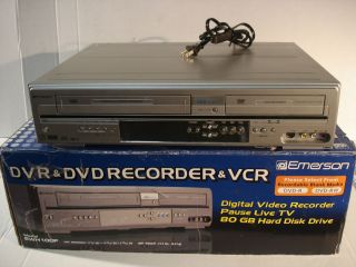 Emerson EWH100F DVD Recorder VCR HDD Recorder No Remote