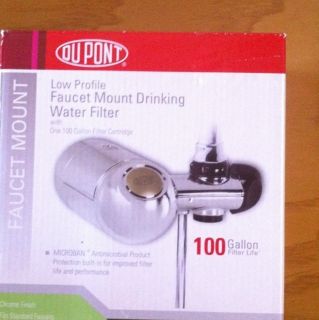 DUPONT LOW PROFILE FAUCET MOUNT DRINKING WATER FILTER 100 GALLON
