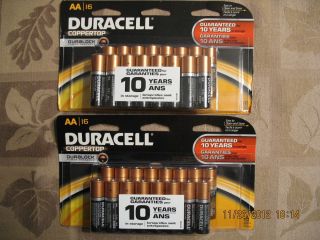 DURACELL AA BATTERIES Lot of 2 packs of 16 32 Batteries Total New in