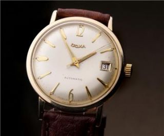 VINTAGE DOXA S.A. AUTOMATIC GOLD PLATED SWISS MADE WATCH VERY GOOD