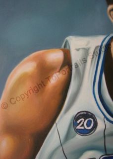 Dwight Howard Orlando Magic   Original Basketball NBA Oil Painting on