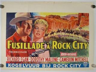 Richard Egan Dorothy Malone Western Movie Poster 1956