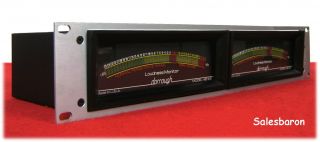 Dual Rackmount Dorrough 40 A2 Loudness Monitor Audio Normal Peak Range