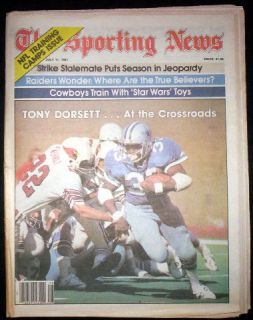 Dallas Cowboys 1981 Tony Dorsett Mint Sporting News