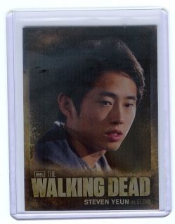  Walking Dead season 2 CB05 Character Bio insert card Steven Yeun Glenn