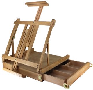 easel features an enclosed drawer for carrying your supplies