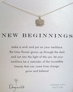 Dogeared Open Lotus New Beginnings Sterling Necklace