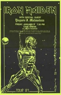 Limited Iron Maiden 1987 Concert Poster Print VERY LIMITED RARE