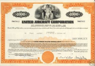 United Aircraft Corp UT Technologies Iss E F Hutton