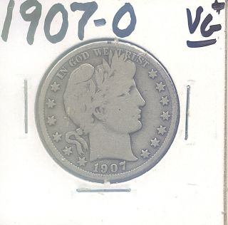 1907 O Barber Half Dollar VG / Very Good Condition Silver L@@K