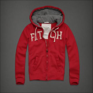 Abercrombie Fitch Hoodies Douglass Mountain Red