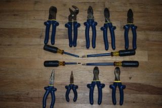  LINEMANS HAND TOOLS PLIERS CRIMPERS WIRE CUTTERS SCREW DRIVERS DYKES