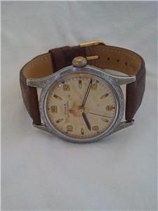 Vintage 1950s Doxa Watch Swiss Made Mechanical Movement Ostrich