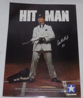 Don Mattingly Signed Original 1984 Converse Hit Man Poster   MLB