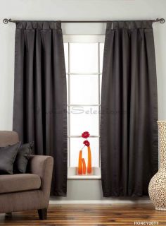 Black Tab Top 90 Blackout Curtain Drape Panel Custom Made Piece