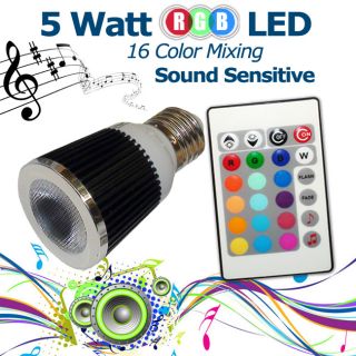 LED RGB PAR16 Music Sensitive Color Changing Remote E27