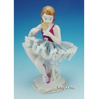 dresden lace ballerina girl figurine