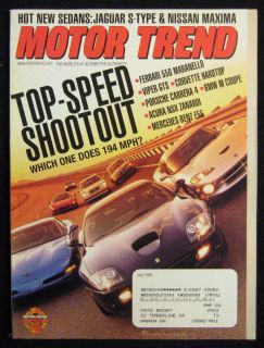  Motor Trend Magazine July 1999 Top Speed Shootout