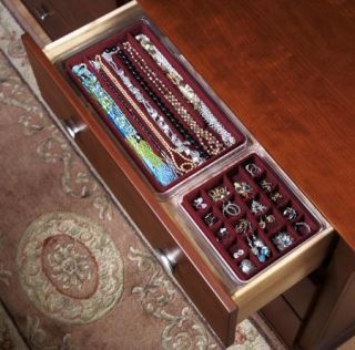 PC Jewelry Organizer Drawer Storage Tray Set New B4323