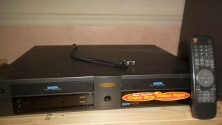 Go Video DDV 9100 Dual Deck VCR Copy VHS Tapes with Remote