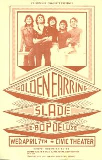 golden earring 1976 to the hilt tour flyer handbill