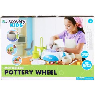 NEW Discovery Kids MOTORIZED POTTERY WHEEL craft kit with 2 lbs. clay