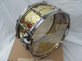  14 Brass Snare Drum with Tube Lugs P85 Hammered Shell