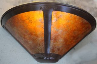 Mica Lamp Company wall sconce solid copper arts and crafts Stickley