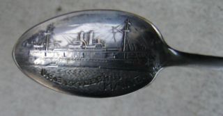 Old Collector Spoon U.S. Battleship Maine   Geo E. Homer Boston