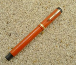 Vintage 1920s Parker Red Duofold Senior Fountain Pen in G C