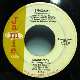 Duane Eddy The Secret Seven Shazam 7 VG Jamie 1151 Vinyl Mono 45