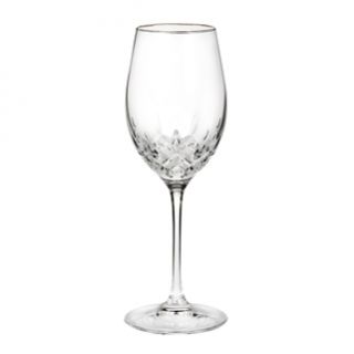 WATERFORD LISMORE ESSENCE PLATINUM WHITE WINE GLASSES NIB $320